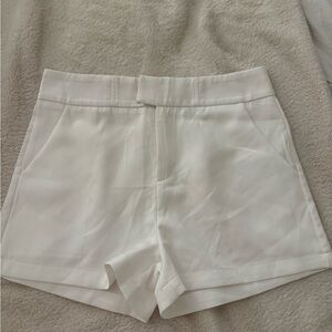 White Classy Trouser Shorts